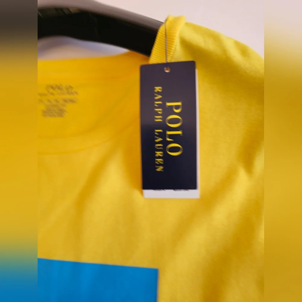 NWT Polo Ralph Lauren Men's Graphic  Classic Fit  Tshirt Yellow Size XL - Picture 11 of 13